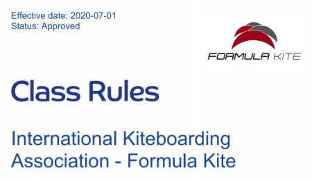 Formula Kite Class Rules Update and End of New Equipment Registration Process